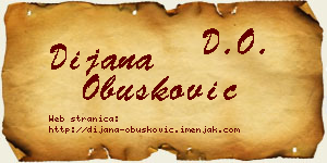 Dijana Obušković vizit kartica